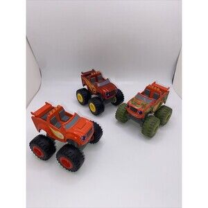 Blaze Monster Machines Mattel Camo Flames Metallic Metal 2014 Red Green Lot